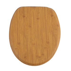 details of Soft Close Bamboo Material Toilet Seat