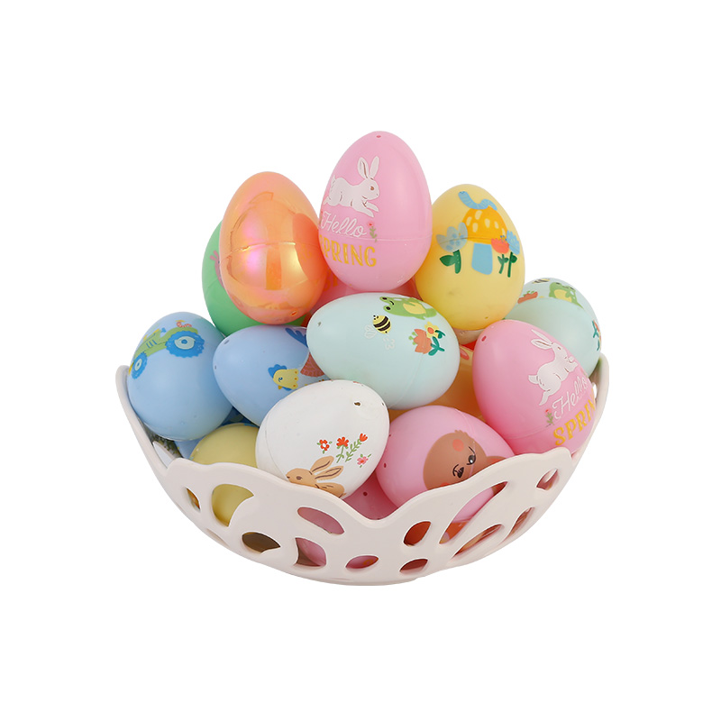 Green Solid Color Electroplated Plastic Easter Eggs