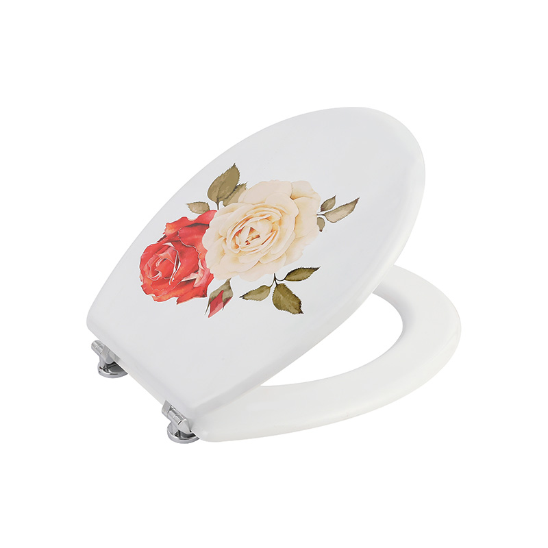 Full-color Printing Slow Close Toilet Seat Lid With Hinge Silent Goldfish Design