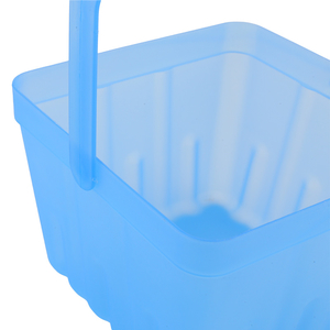 details of Multicolor Square Transparent Plastic Bucket With Handle