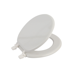 details of White Mould PP Toilet Seat Cover With Soft Closing Hinge