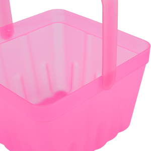 details of Multicolor Square Transparent Plastic Bucket With Handle