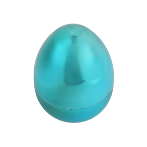 details of Blue Electroplated Solid Color Plastic Easter Eggs