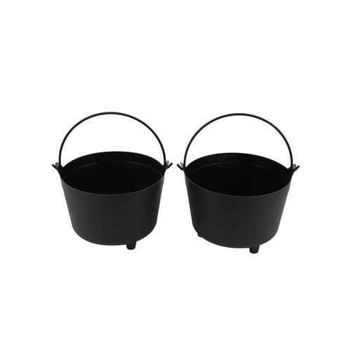 Black Plastic Bucket With Handle