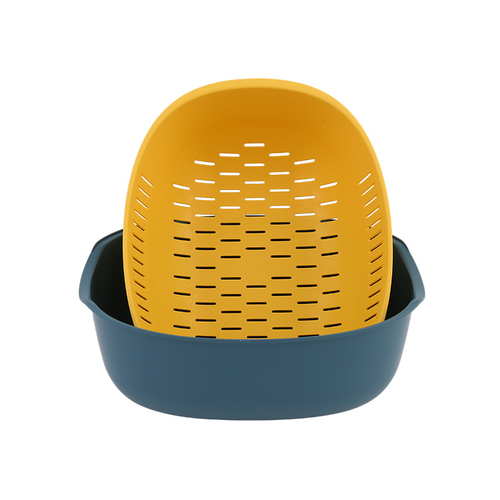 Double Layer Plastic Drain Basket For Home Kitchen