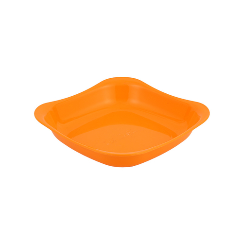 Orange Square Plastic Plate