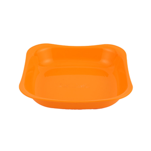 details of Orange Square Plastic Plate