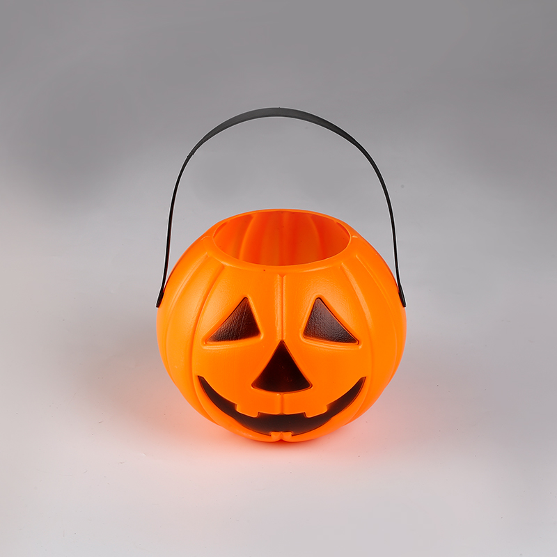 Halloween Plastic Bucket Printed Pumpkin Bucket